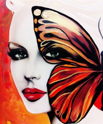 серия "бабочки" - бабочка.женщина - оригинал