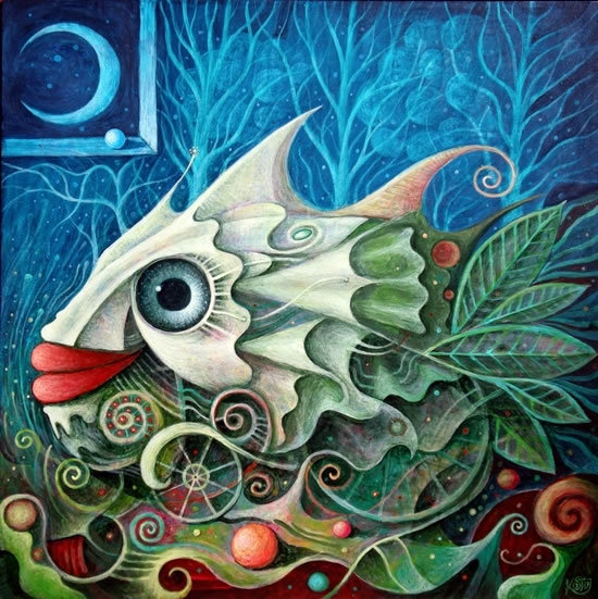 рыба абстракция - рыба, абстракция, подушка - оригинал