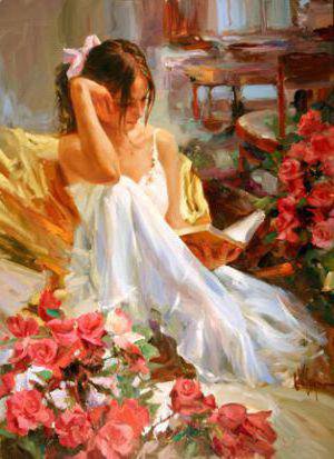 Девушка с книгой - оригинал