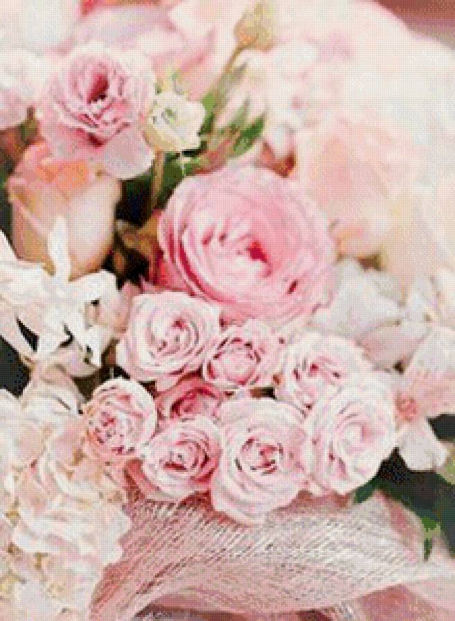 Нежность - розы, цветы, розовое, букет - предпросмотр