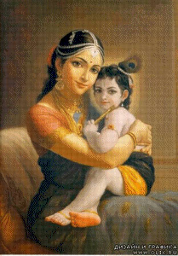 Яшода и Кришна - божества индии - предпросмотр