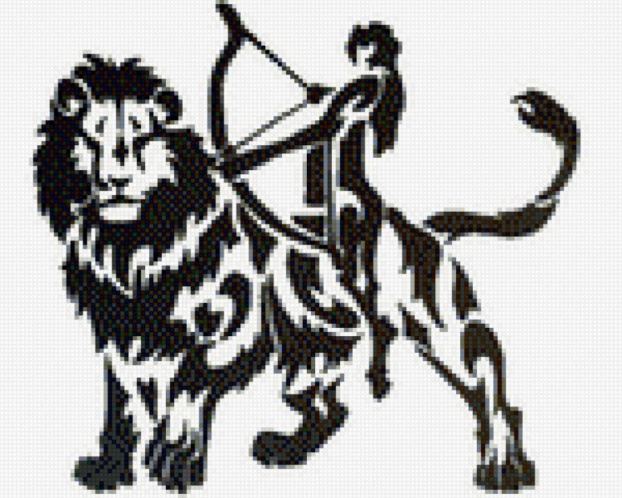 Пара - монохром, знаки зодиака - предпросмотр