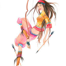 Схема вышивки «стрелец»