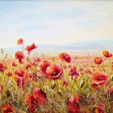 Схема вышивки «маки»