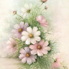 Схема вышивки «космея»