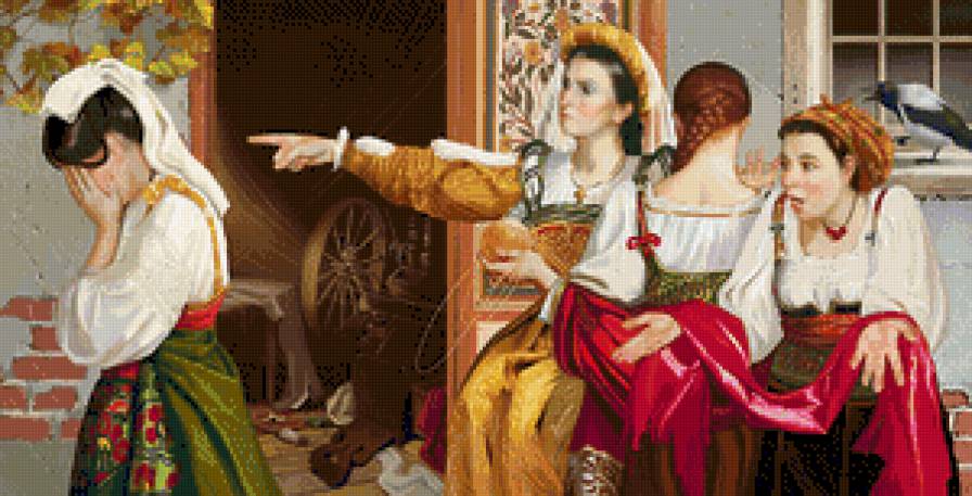 Сказка - татьяна доронина, мачеха, иллюстрация, девушка - предпросмотр