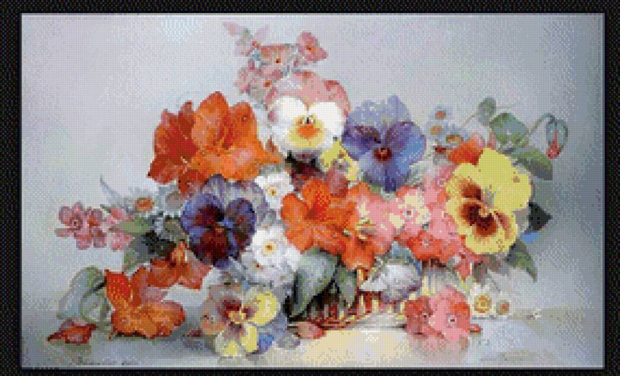 букет - картина, цветьі, букет - предпросмотр