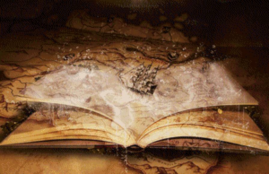 раскрытая книга - книга, корабль - предпросмотр