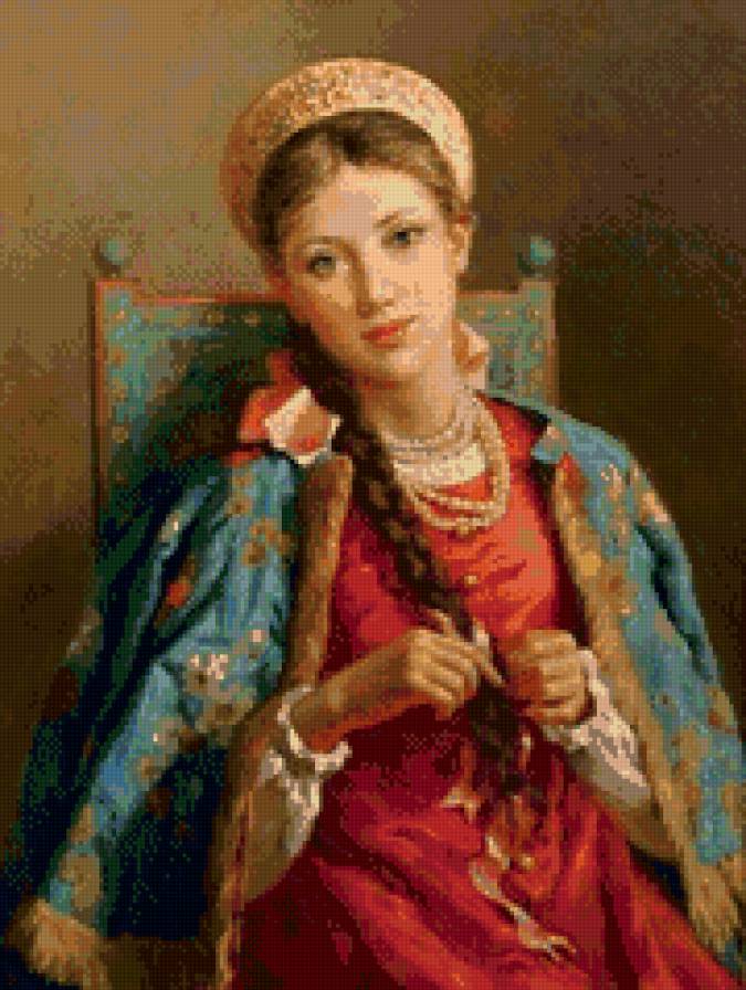 Русская красавица - красота, коса, русь, девушка - предпросмотр