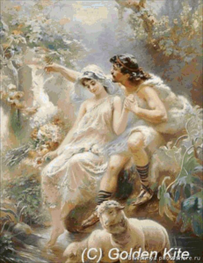 картины художников - любовь, нежность, картины художников, пара - предпросмотр