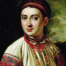 Оригинал схемы вышивки «Тропинин В.А. -  Украинская девушка с Подолья 1800-е» (№925911)