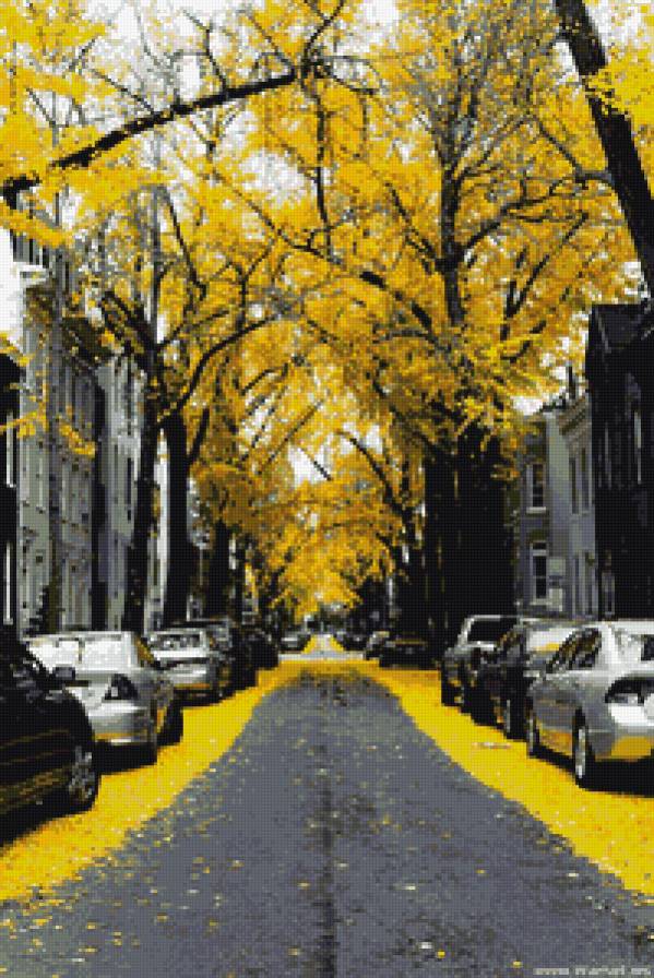 Городской пейзаж - дома, город - предпросмотр