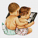 Схема вышивки «читатели»