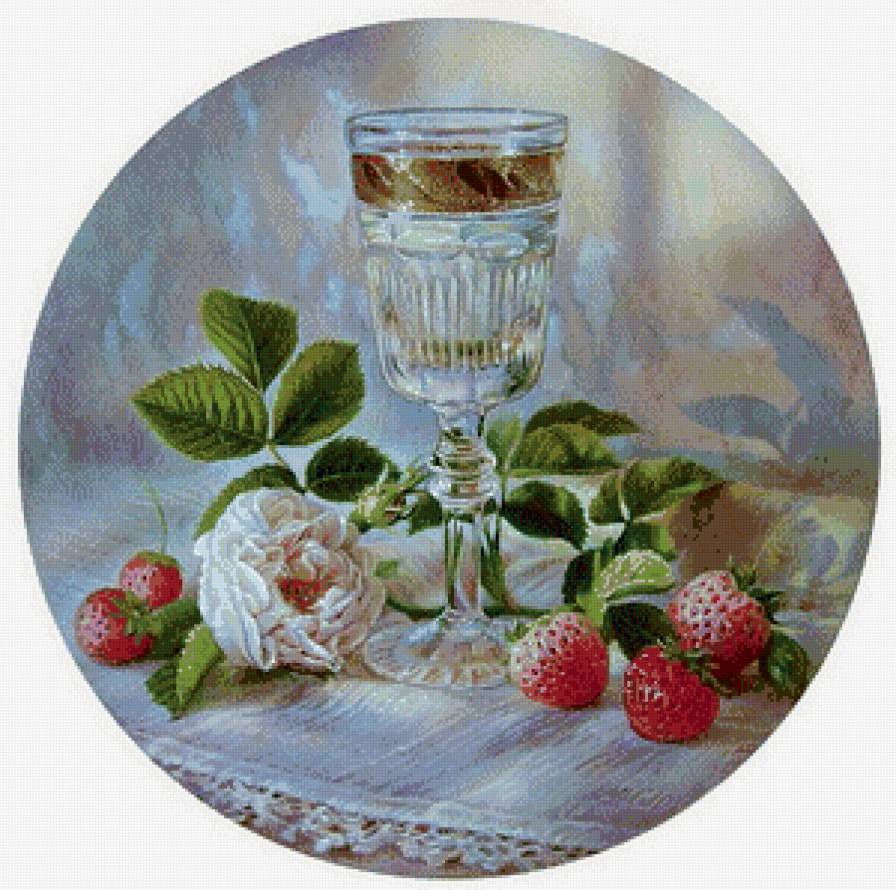 серия ,,для кухни" - кухнеа. натюрморт.цветы.розы.ягоды.клубника - предпросмотр
