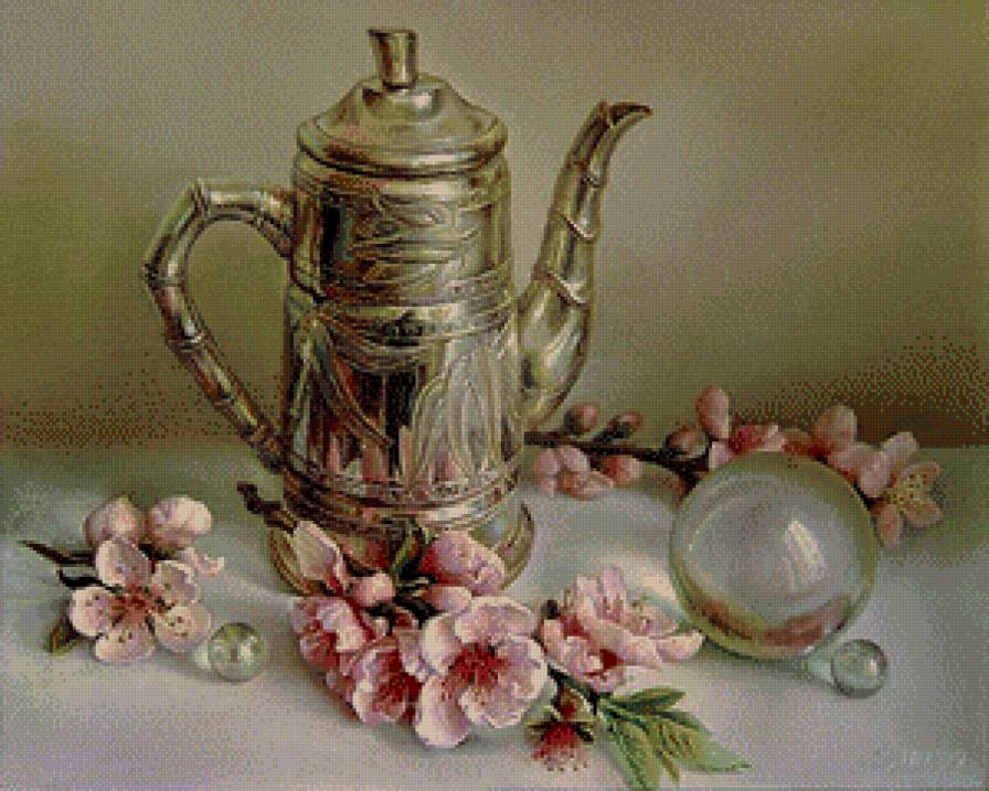 серия ,,для кухни" - кухнеа. натюрморт.цветы.кувшин.шар - предпросмотр