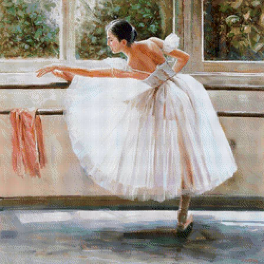 №926697 - картина, девушка, балет, живопись, танцы - предпросмотр
