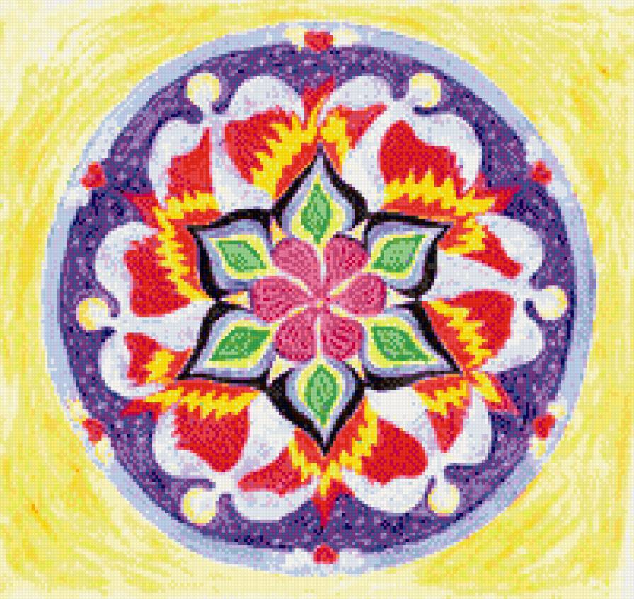 магический знак птицы любви - мандалы - предпросмотр