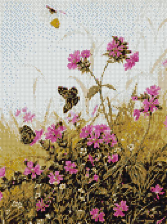 цветочки-бабочки - предпросмотр