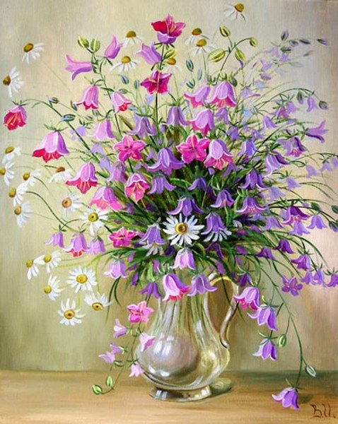 картины известных художников - картина, искусство, цветы, живопись - оригинал