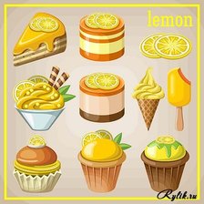 Оригинал схемы вышивки «лимонные десерты» (№927785)