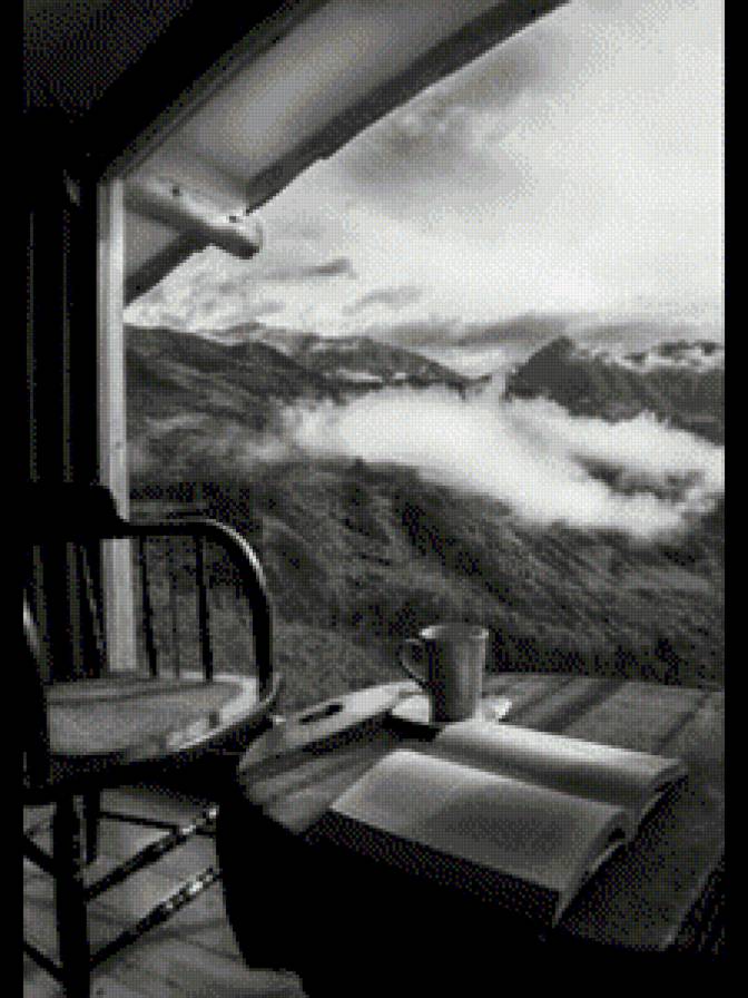 Café en blanco y negro - предпросмотр