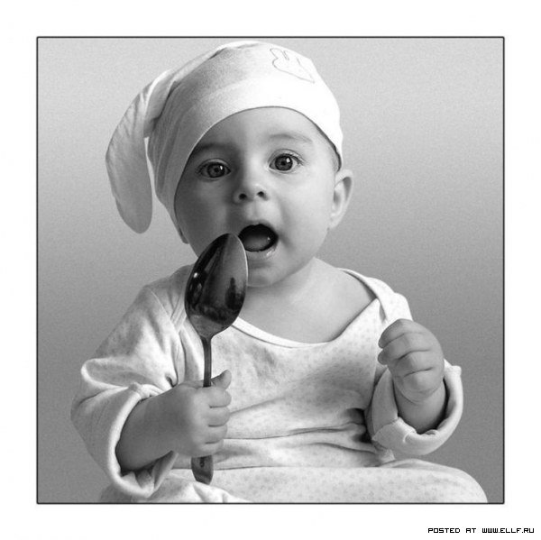 Малыш с ложкой - оригинал