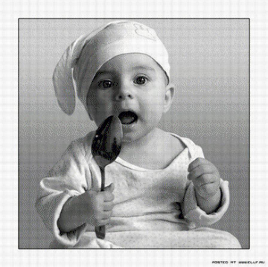 Малыш с ложкой - предпросмотр