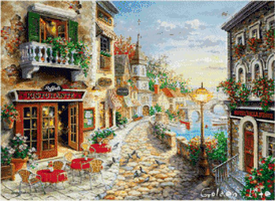 №928181 - искусство, картина, живопись, улица, город - предпросмотр