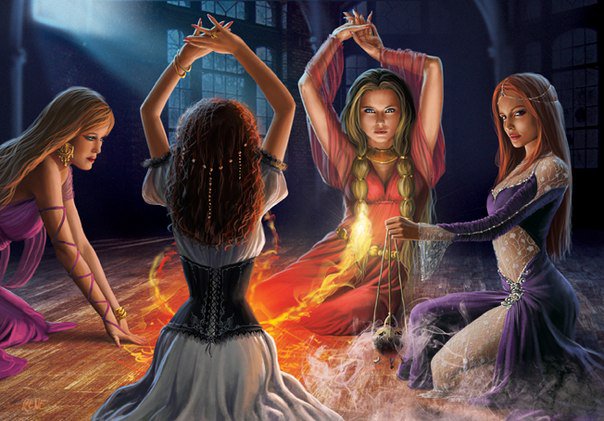 Час ведьмовства - шабаш, ведьма, девушки, фэнтези, колдунья - оригинал