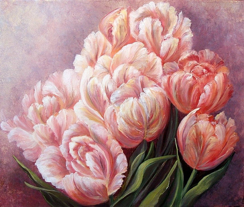 №928582 - искусство, цветы, живопись, картина - оригинал