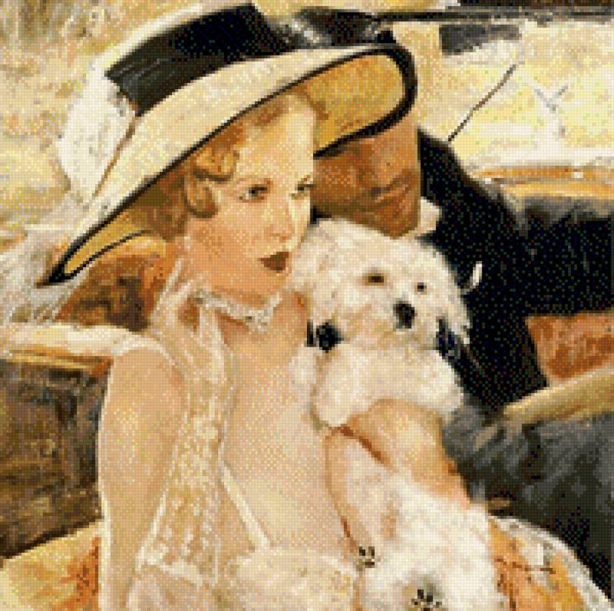 Дама с кавалером и собакой - предпросмотр