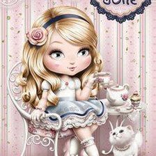 Схема вышивки «Muñequita Jolie tomando el Te 1»