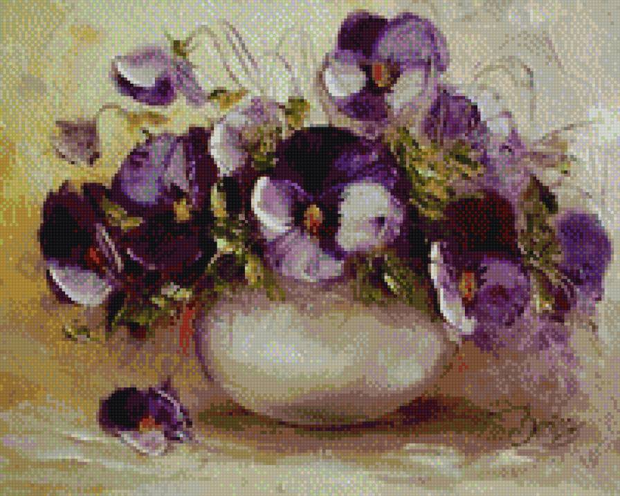 Анютини глазки - цвети - предпросмотр