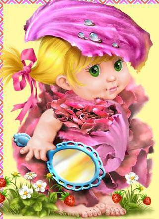 Подарок из капусты "С Новорожденной" - цветы, открытки, мультяшки, дети - оригинал