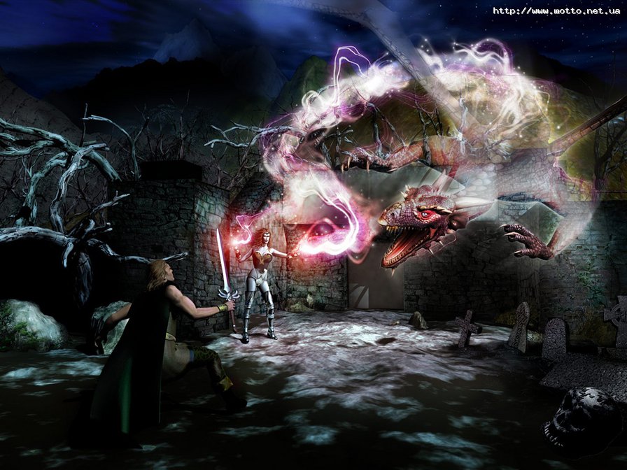 битва с драконом - фентези - оригинал