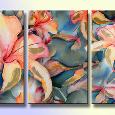 Схема вышивки «ТРИПТИХ ЦВЕТЫ»