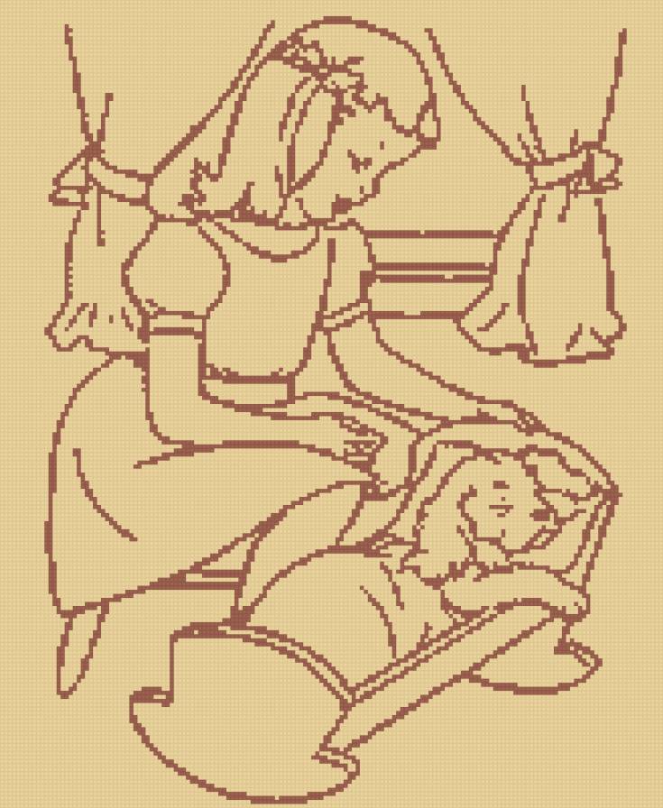 девочка с собакой. - девочка - предпросмотр