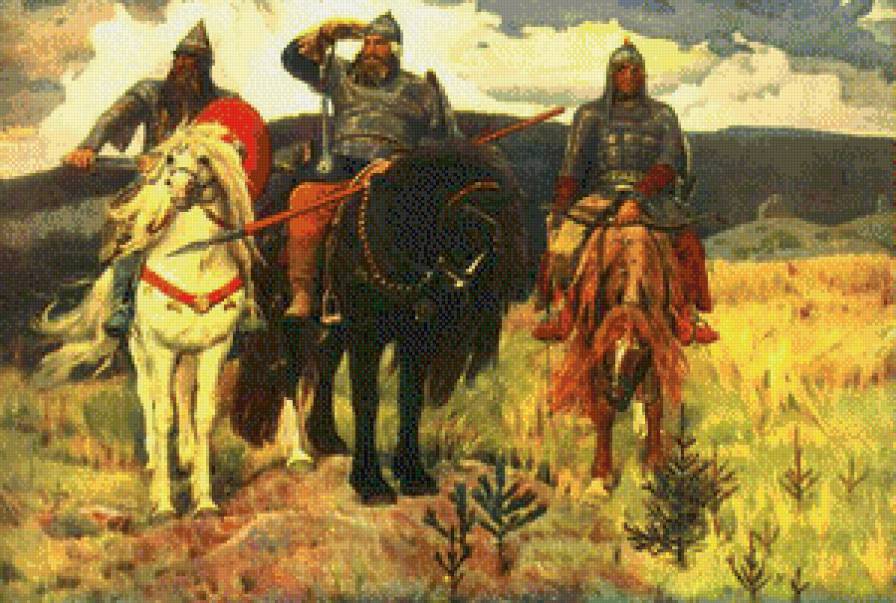 три богатыря - живопись - предпросмотр