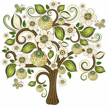 Схема вышивки «цветущее деревце»