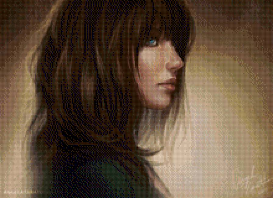 Девушка - девушка, портрет, арт - предпросмотр