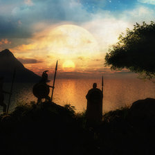 Схема вышивки «закат»