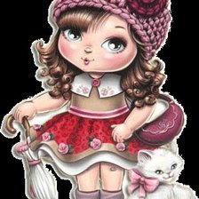 Схема вышивки «muñequita Jolie paraguas»