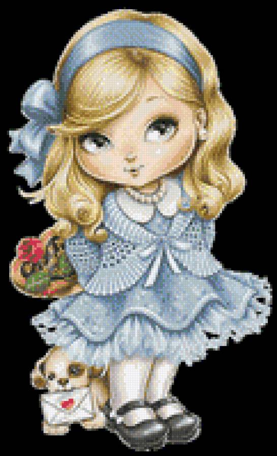 Muñequita Jolie vestidito azul - infantil - предпросмотр