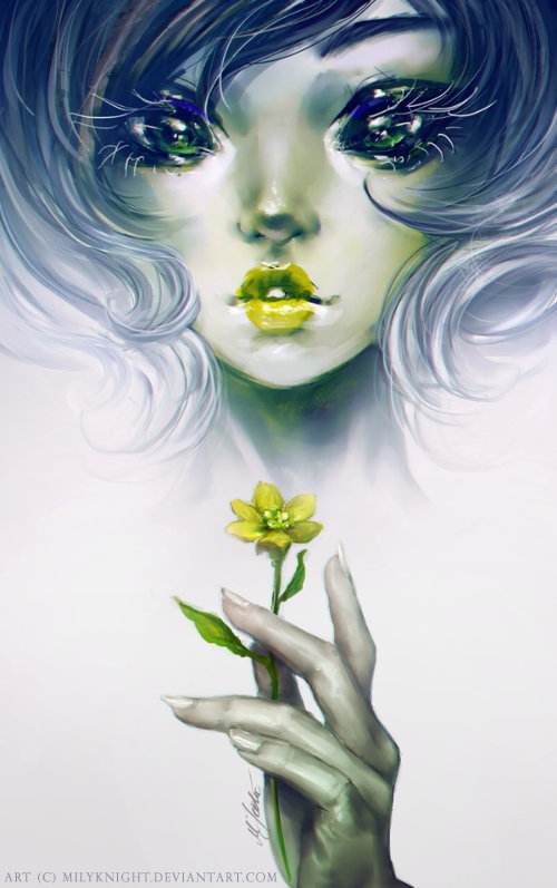 Синеглазка - лицо, цветок, девушка - оригинал