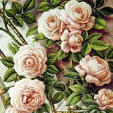 Оригинал схемы вышивки «Панно "Розы в пастельных тонах"» (№933934)