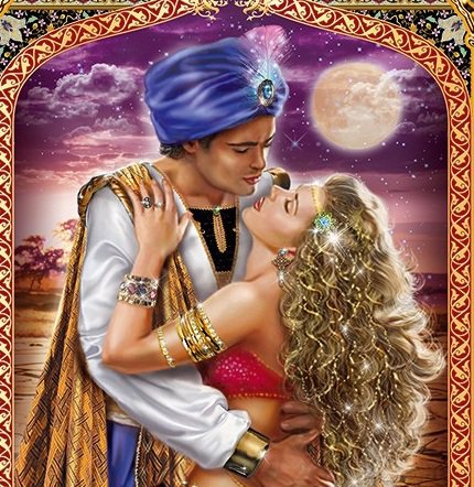 Восточная ночь - влюбленные, парень, восток, пара, любовь, девушка, женщина, мужчина - оригинал