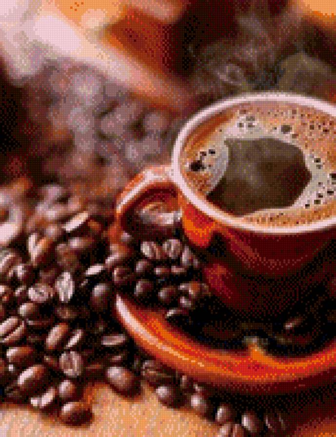 Чашка кофе - чашка, кофе, кофейные зерна, арабика, аромат - предпросмотр