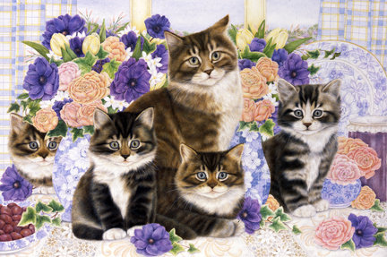 семейное фото - коты, кот - оригинал