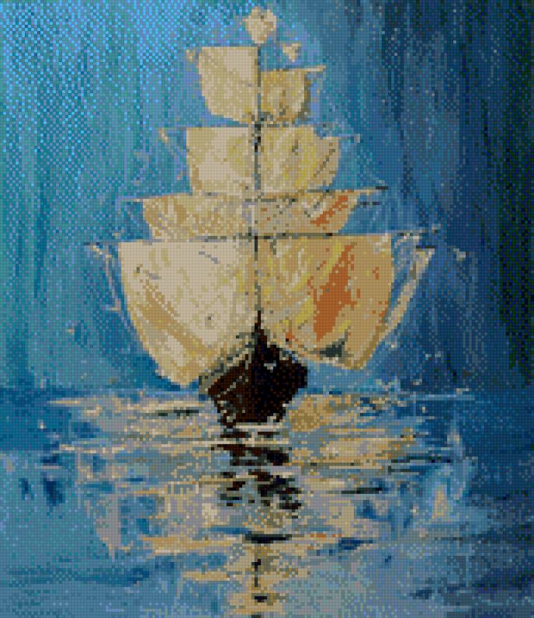 Красочный корабль. - корабль. - предпросмотр