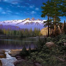 Схема вышивки «Пейзаж»